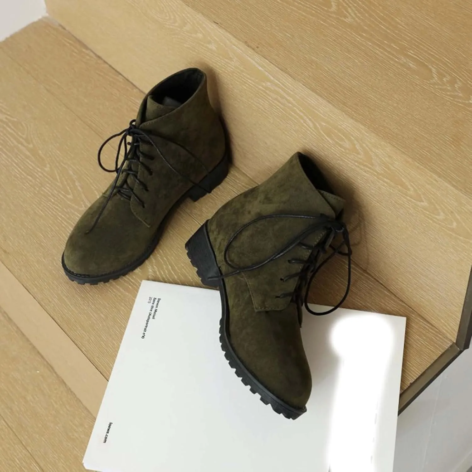 Ankle Boots for Women Womens Dress Booties Booties for Women Low Heel Work Boot Shoe Laces Men Closed Back Lightweight Breathable Pointed Toe Mid Heel Slip On
