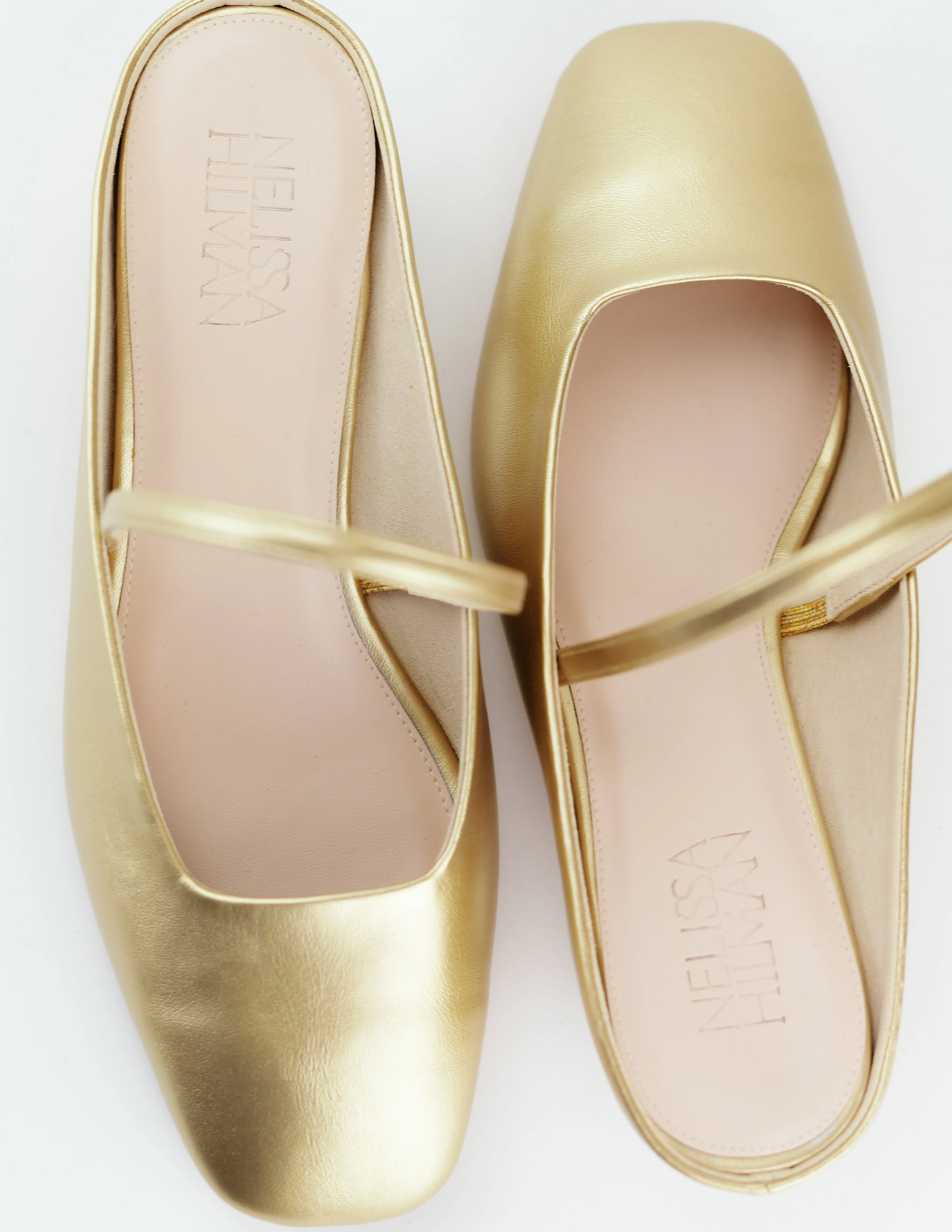 Azura Slingback Kitten Heel Mules (Gold)