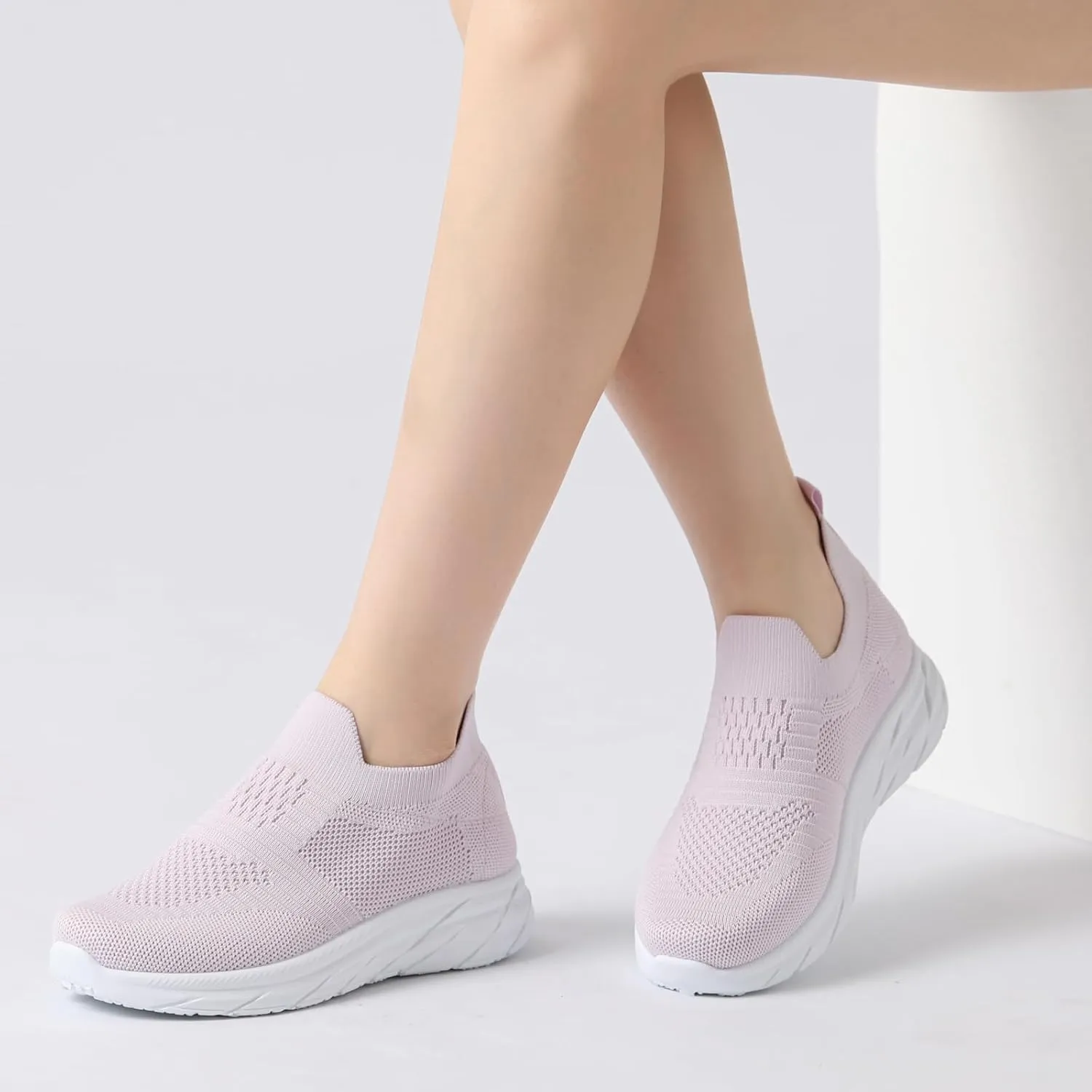 Bernal Walking Sneakers for Women Casual Soft Comfy Breathable Tennis Shoes Non Slip Mesh Work Shoes Shopping Gym