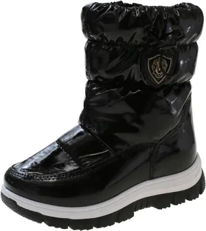 Big Kids Fashion Snow Boots Flat Thick aterproof Shoes Winter Childrens Boys Mid Length Comfy Booties Padded Chunky