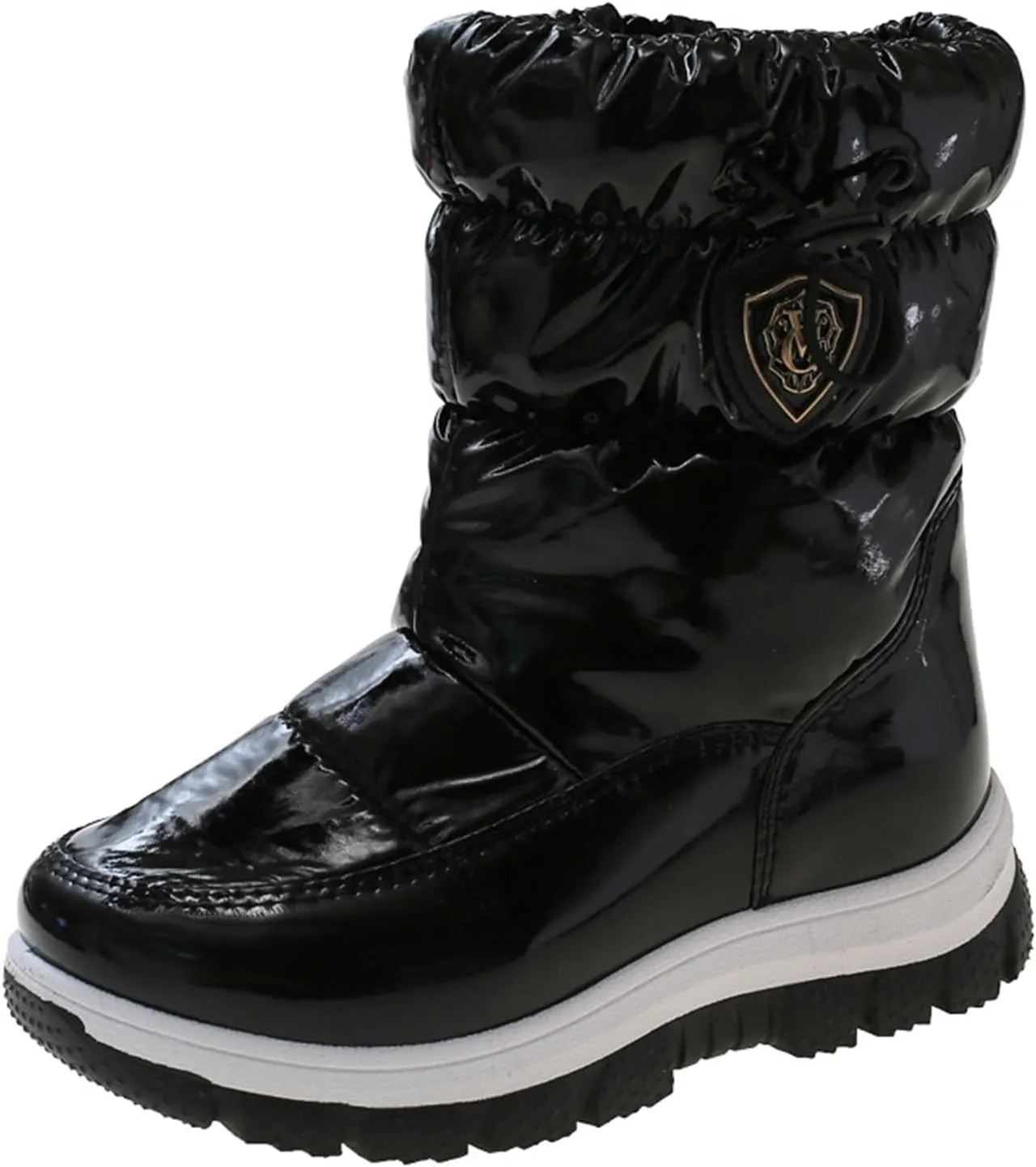 Big Kids Fashion Snow Boots Flat Thick aterproof Shoes Winter Childrens Boys Mid Length Comfy Booties Padded Chunky