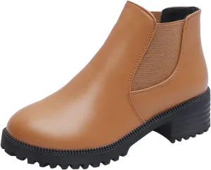 Black Cowboy Boots for Women Ankle Booties for Women 2024 Comfortable Barefoot Boots Women Wedge Bootie for Women Dressy Non Slip Slip On Pump Closed Toe Stacked Heel