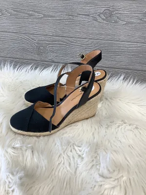 Black Sandals Heels Wedge Time And Tru, Size 7