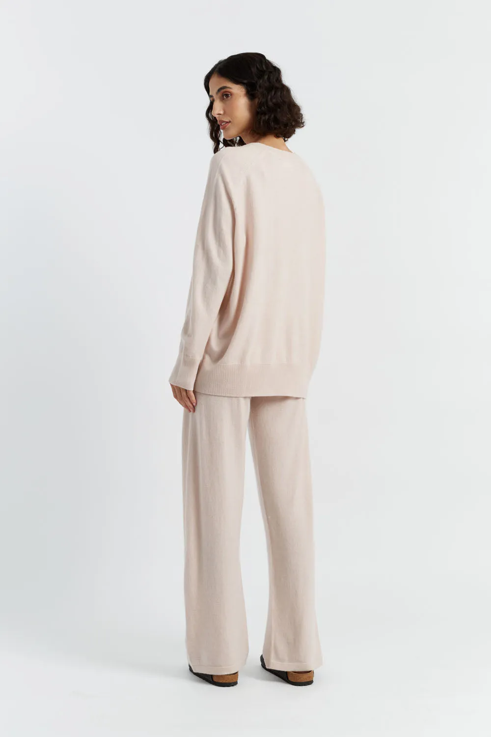 Bone Pure Cashmere Slouchy Sweater