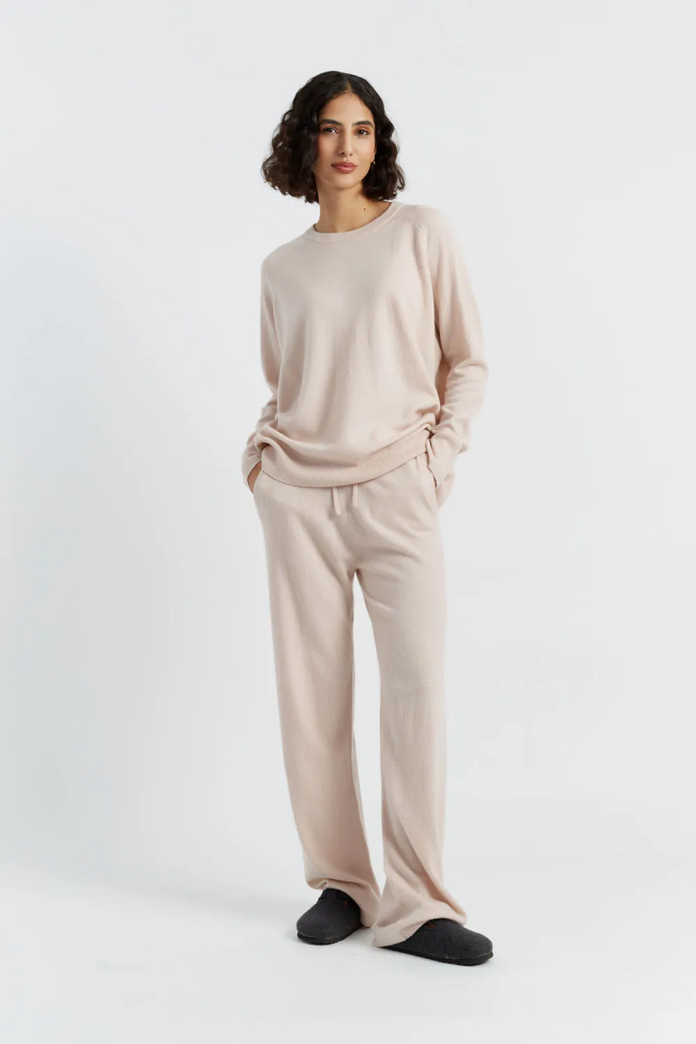 Bone Pure Cashmere Slouchy Sweater