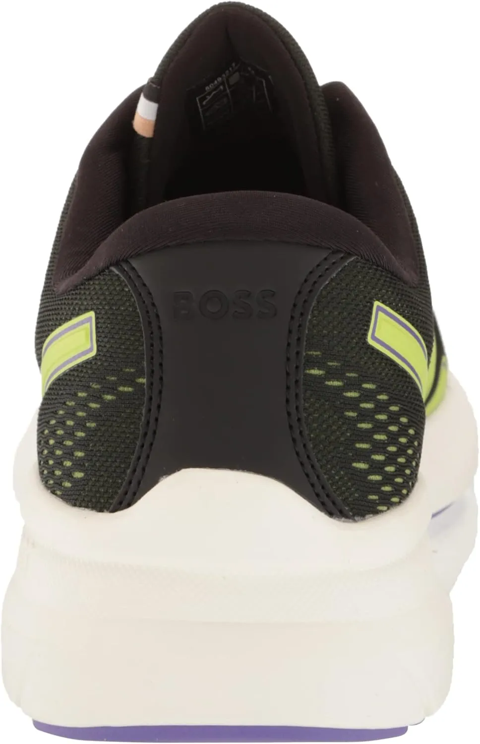 BOSS Men's Running Style Mix Materal Sneakers with Embossed Logo