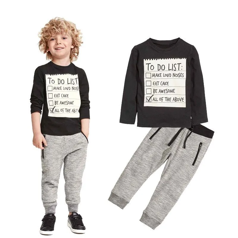 Boys Casual Spring Long Sleeves T-shirt Pants