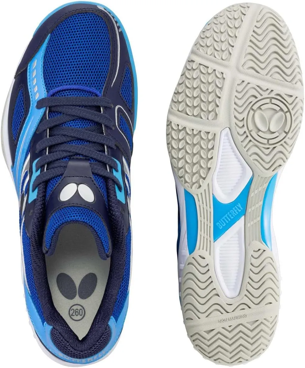 Butterfly Lezoline Mach Shoes - Professional Table Tennis Shoe, Shock Absorbing, Lightweight, Superior Grip, Great Comfort, Durable, Ping Pong Shoes