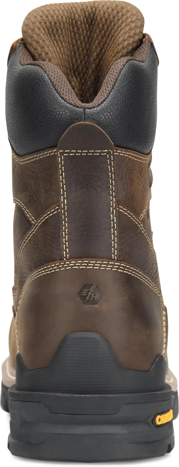 Carolina Cardinal 8" 600G Insulated Waterproof Composite Toe Work Boot for Men - Dark Coffee Leather, Slip Resistant