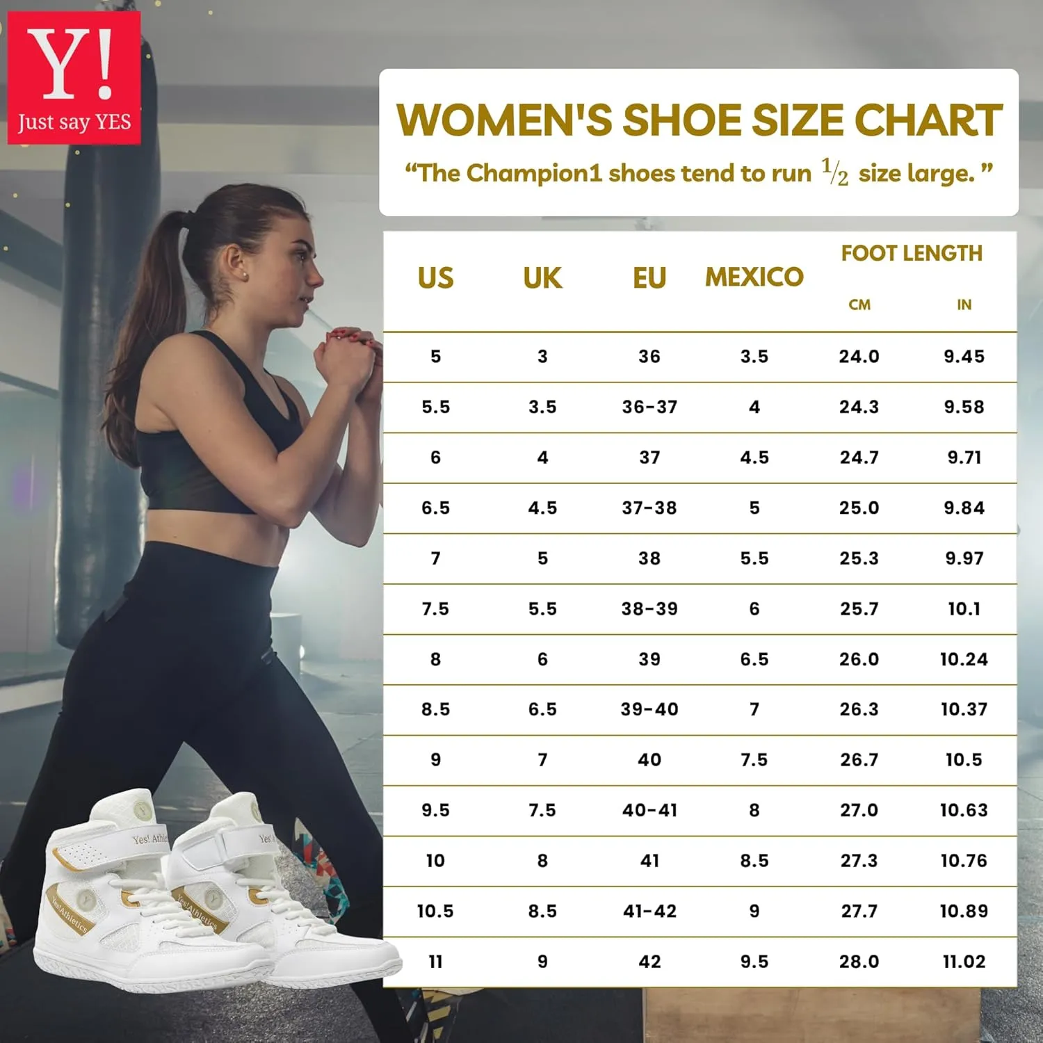Champion1 Wrestling Shoes for Women and Girls - Lightweight, Durable Athletic Shoes for Boxing, Weightlifting, MMA, Kickboxing, Powerlifting and Gym Training