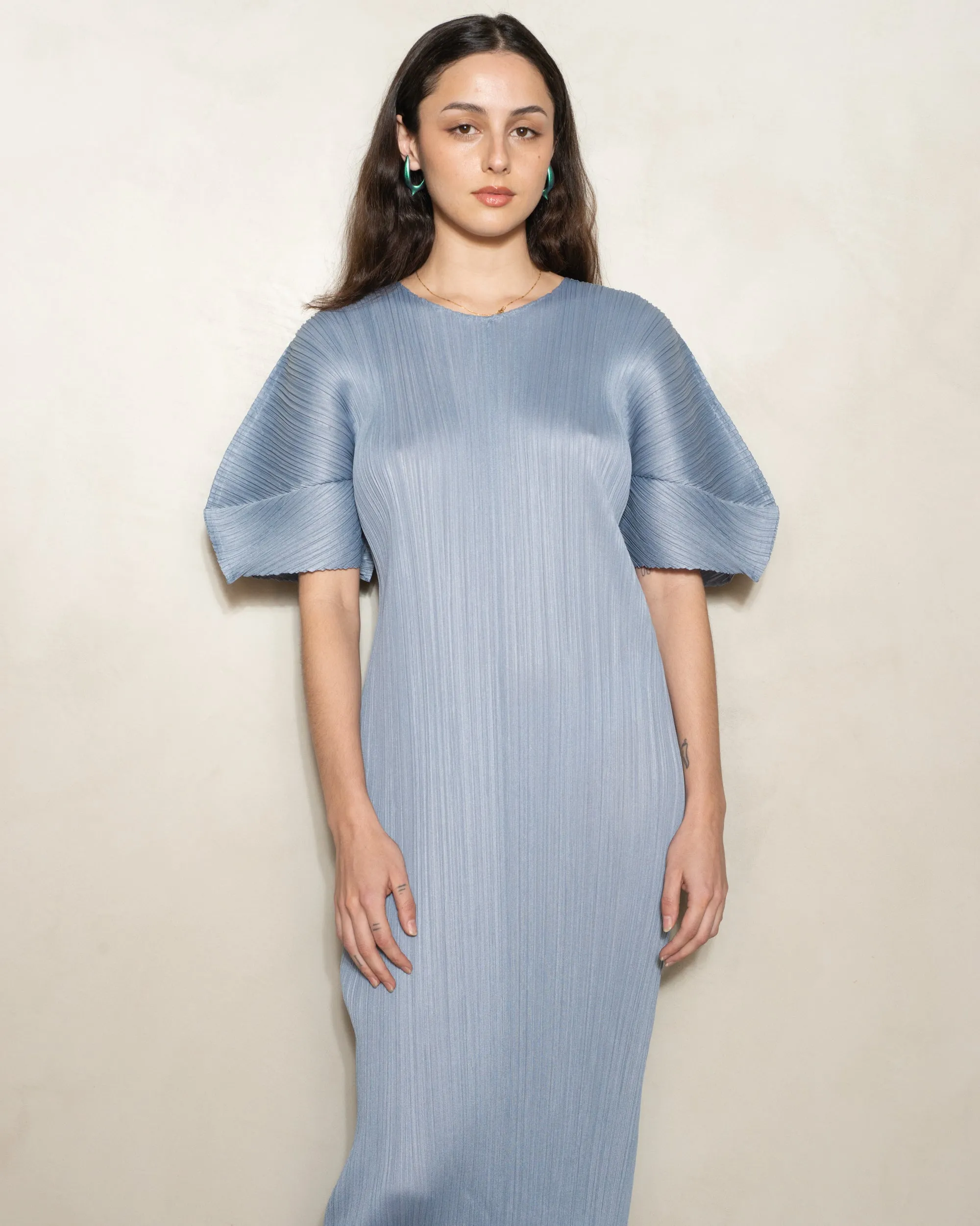 Cool Grey August Sleeve Dress