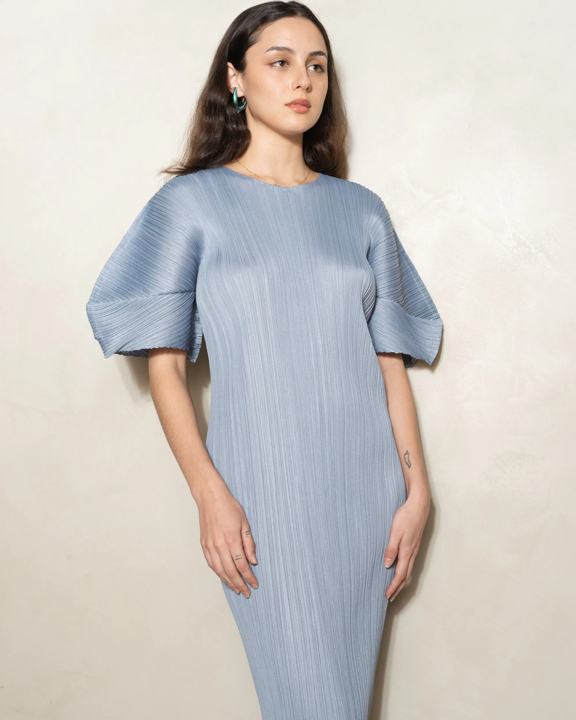 Cool Grey August Sleeve Dress