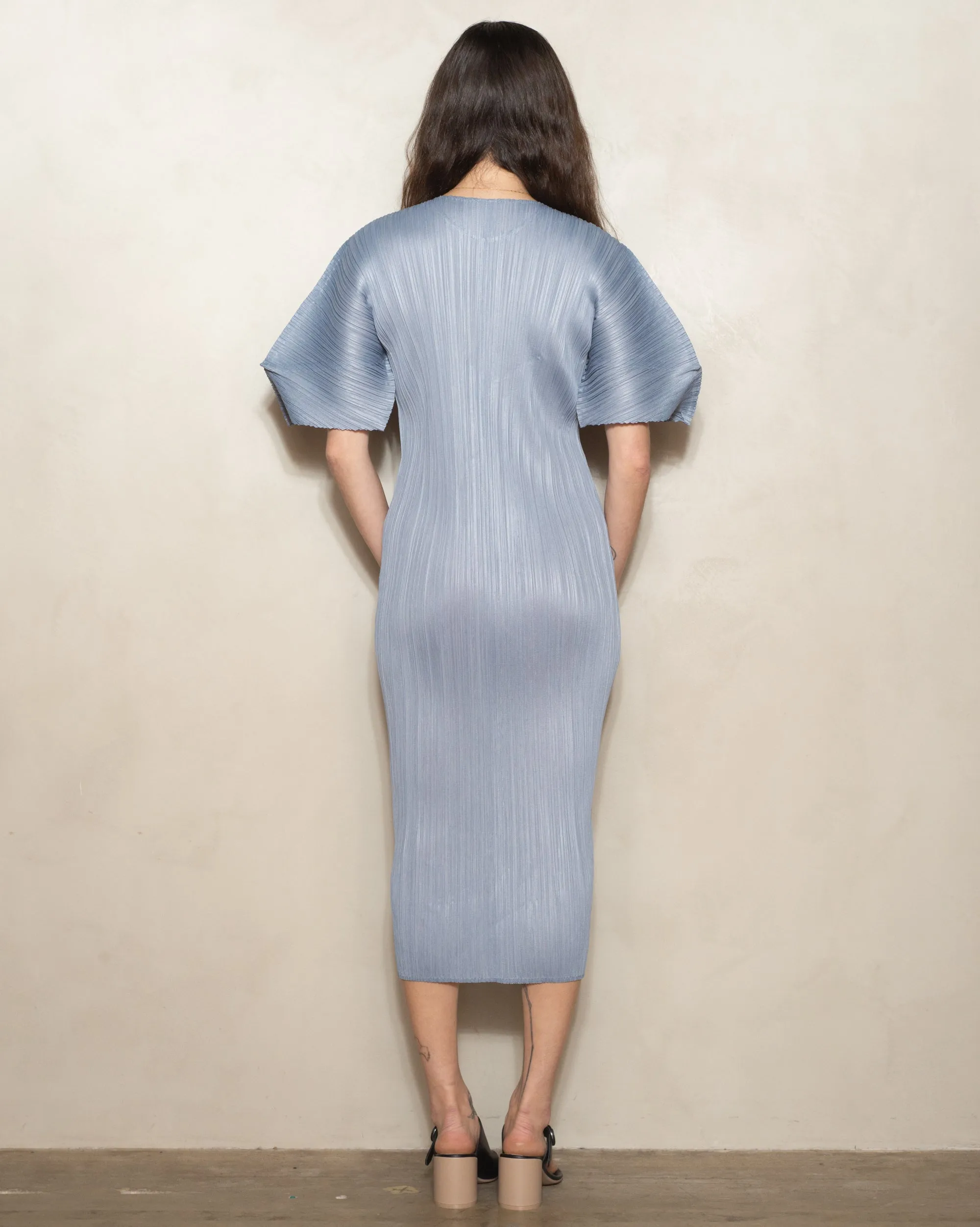Cool Grey August Sleeve Dress