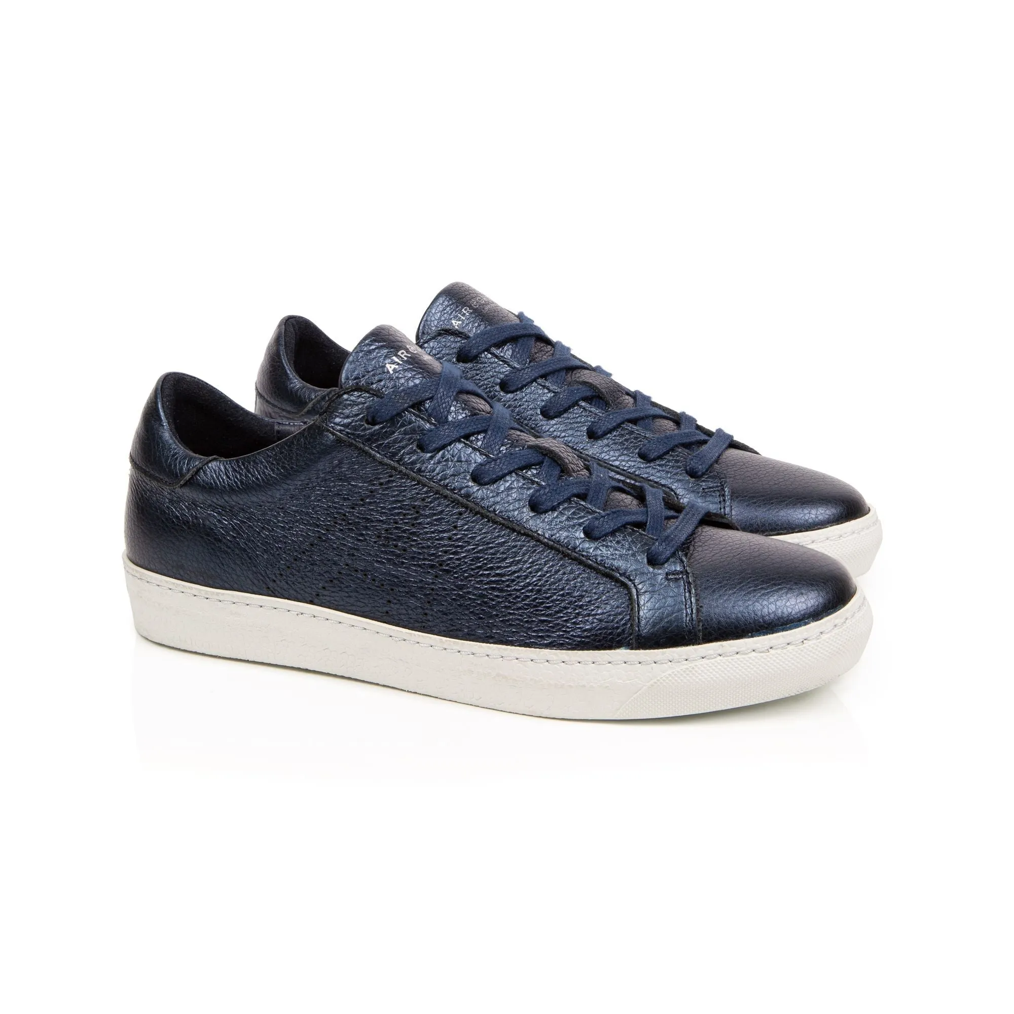 Cru Signature: Navy Shimmer Metallic Trainers