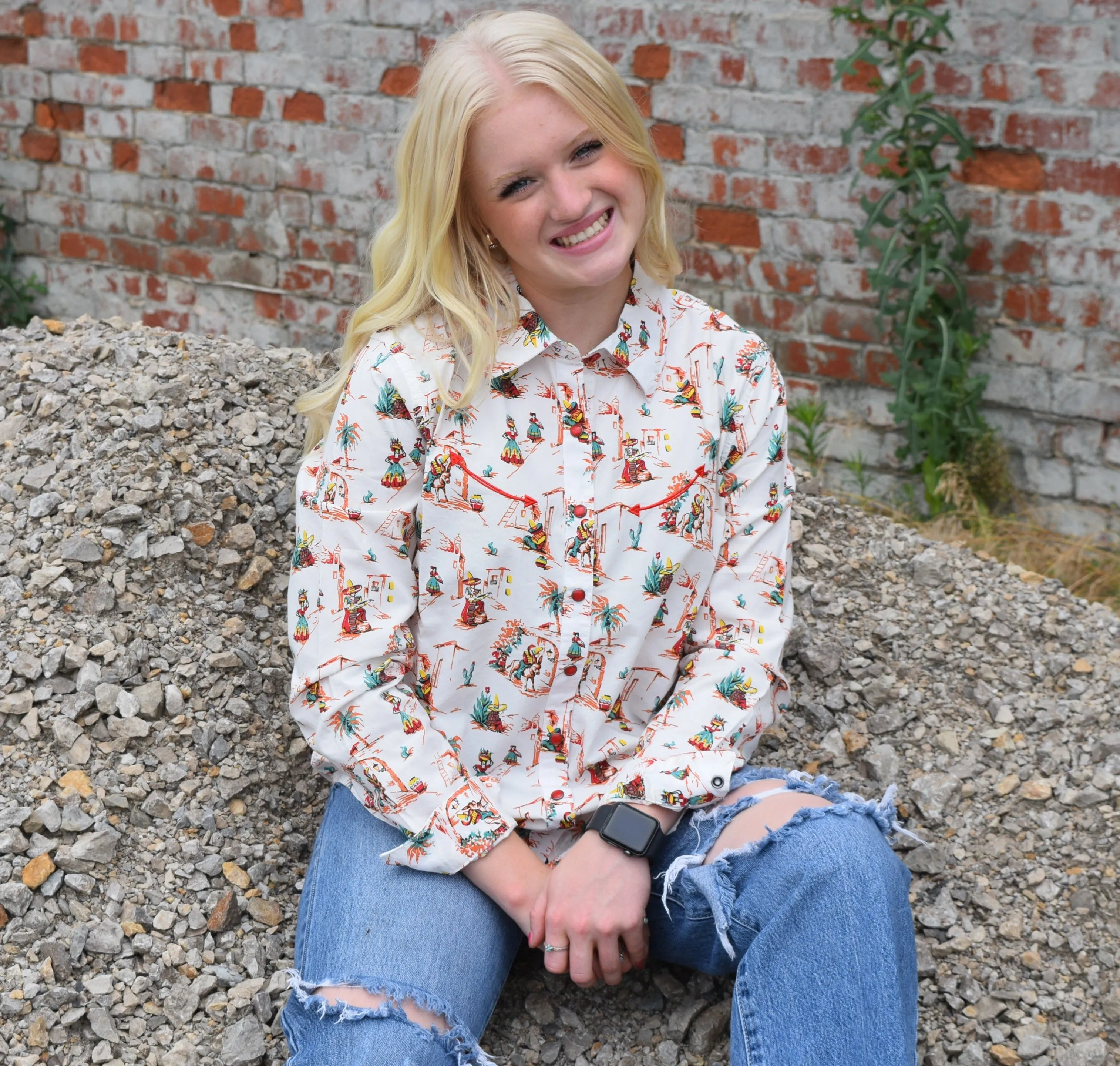 Cruel Women's Cherokee Western Button-Down Shirt