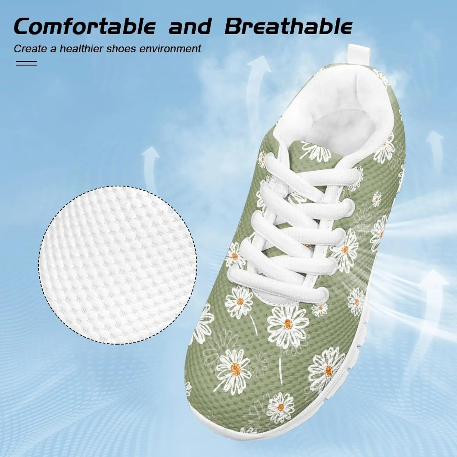 Cumagical Kids Shoes Breathable Sneakers for Boys Girls Night Running Safety