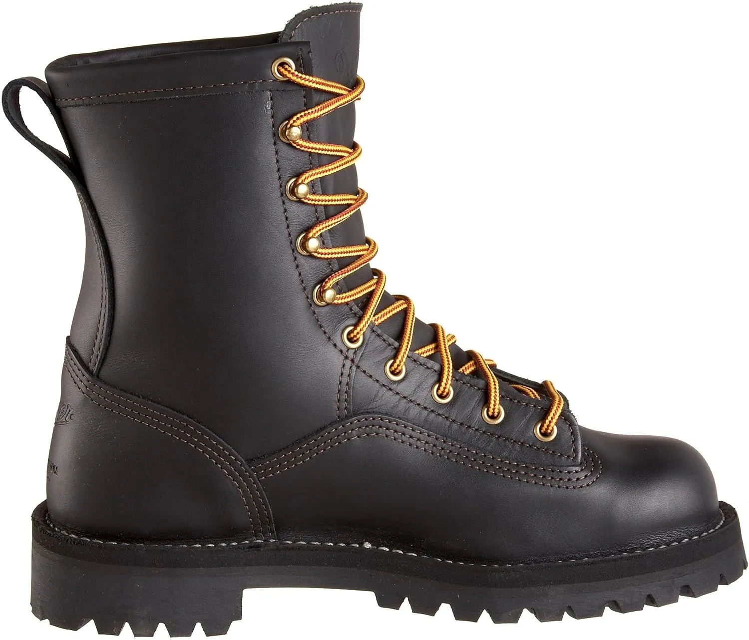 Danner Rain Forest 8 Waterproof Work Boots for Men - Full-Grain Leather with Breathable Gore-Tex, Comfort Footbed & Traction Heel Outsole, EH Rated