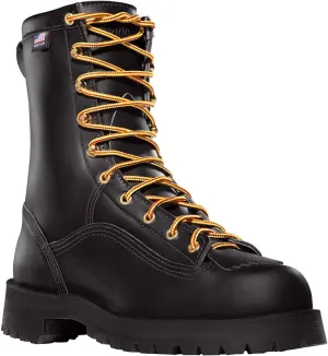 Danner Rain Forest 8 Waterproof Work Boots for Men - Full-Grain Leather with Breathable Gore-Tex, Comfort Footbed & Traction Heel Outsole, EH Rated