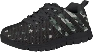 Dolyues Pink Leopard Kids Shoes Black Sloe Breathe Comfortable Girls Shoes Size 11.5