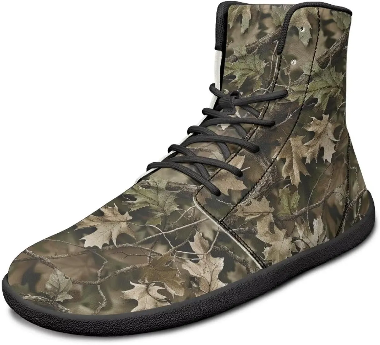Doojoayie High Top Shoes for Men Wide Width PU Leather Shoes Emerging Adult