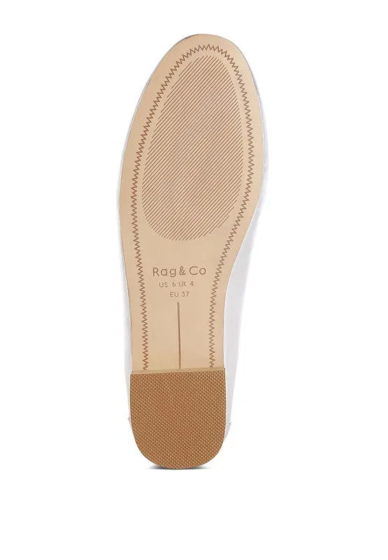 Estafa Horsebit & Studs Metallic Pleather Loafers for Women