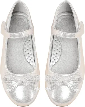 Girls Kids Loafers Sandals Leather Soft Sole Slide Shoes Toddler Summer Casual Bow Beach Soft Dress Dance Shoes Comfy