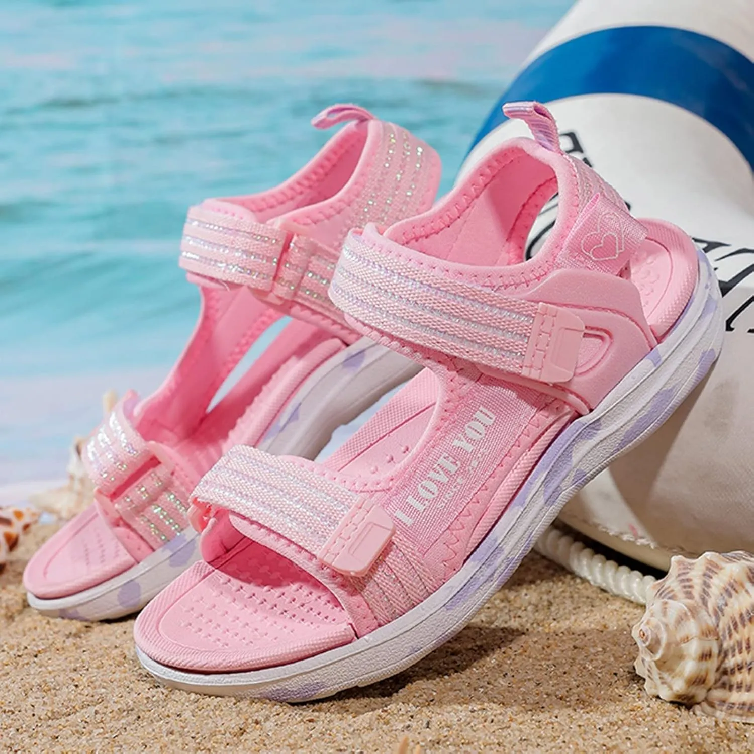 Girls Open Toe Sport Sandals for Hiking Walking 2025 Summer Trendy Outdoor Athletic Sneakers with Adjustable Straps
