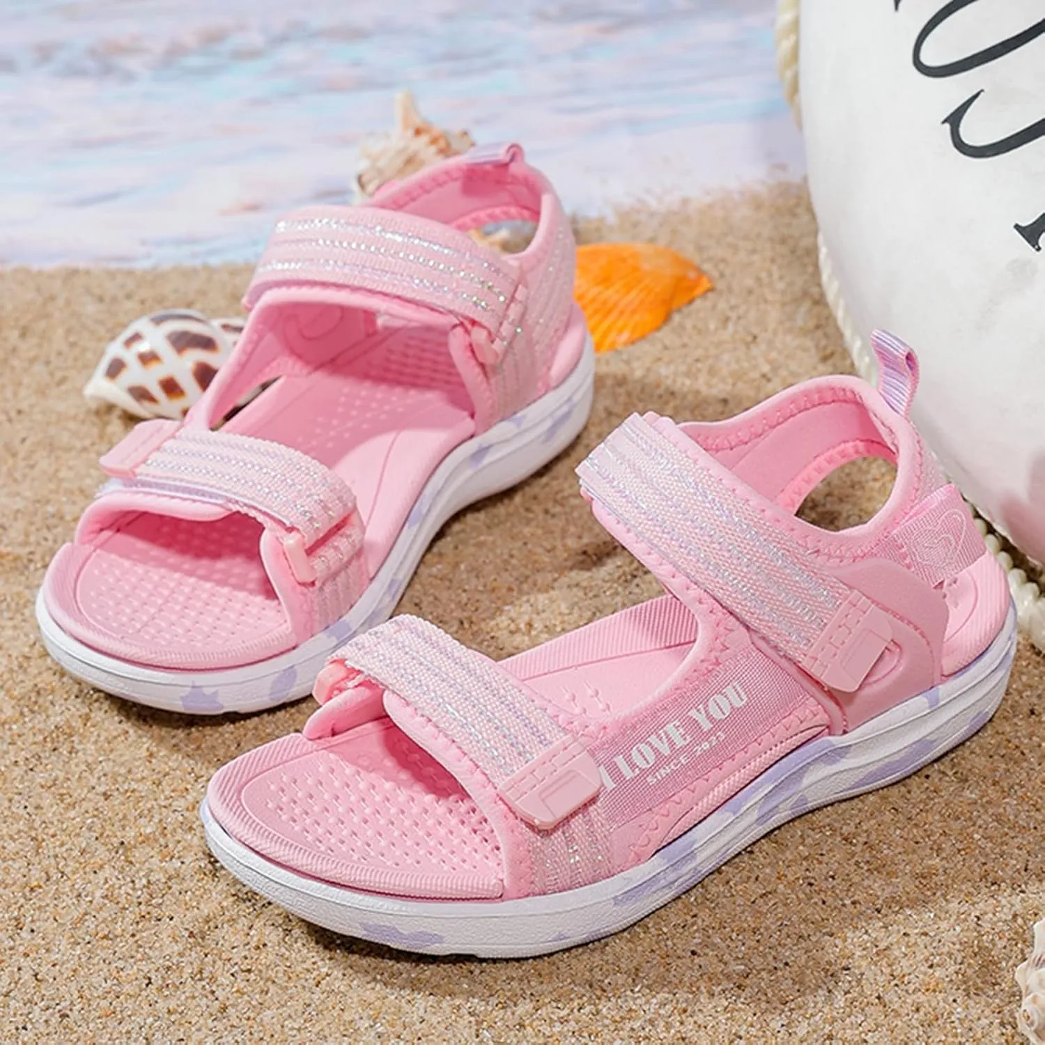 Girls Open Toe Sport Sandals for Hiking Walking 2025 Summer Trendy Outdoor Athletic Sneakers with Adjustable Straps