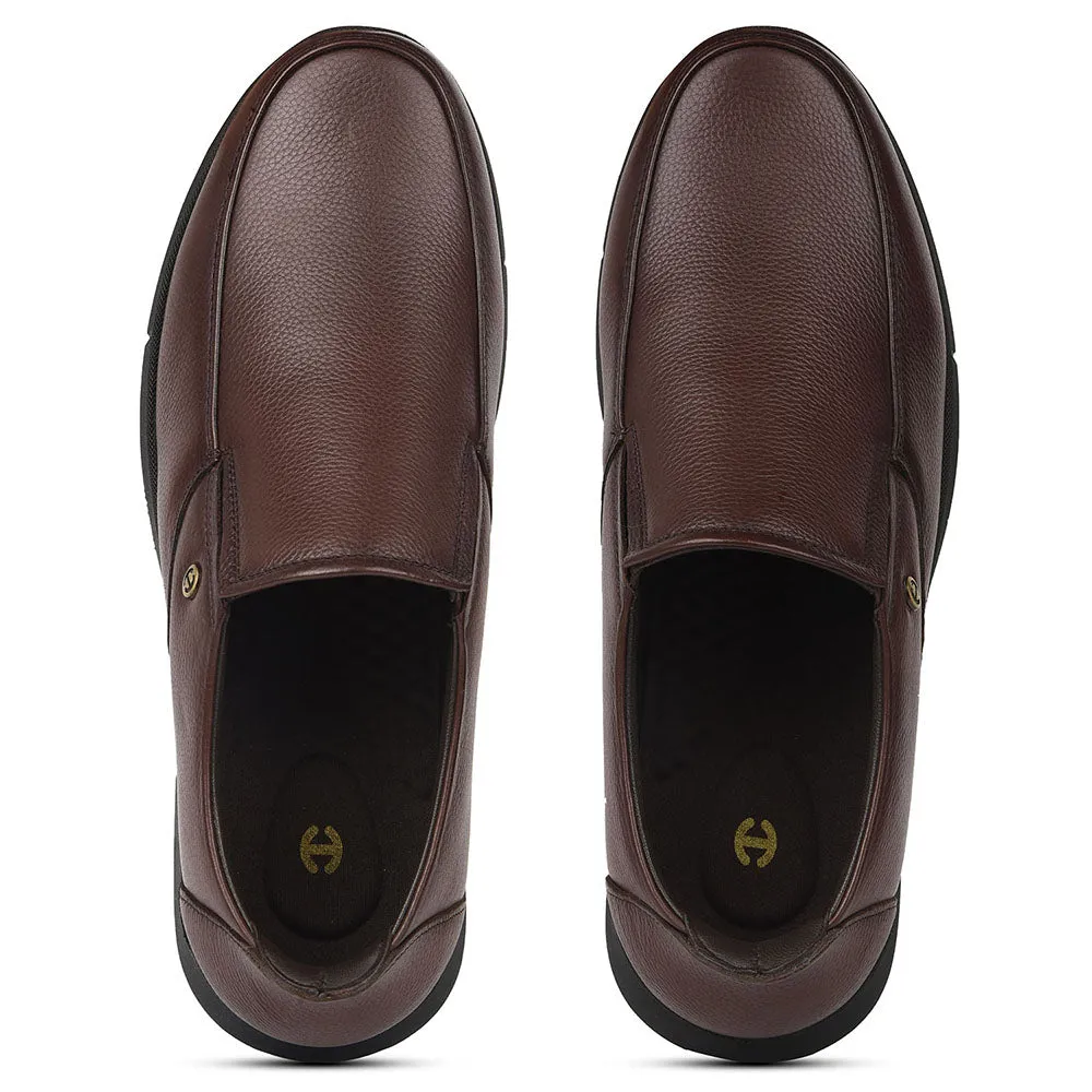 Healers Brown Formal Non Lacing Moccasins For Mens SCL-1 By Liberty
