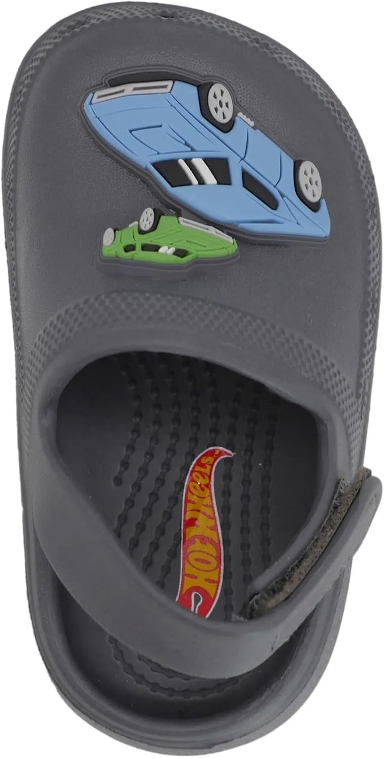Hot Wheels Toddler Boys' Clogs with Adjustable Strap  Comfortable, Durable Slip-On Shoes for Active Toddlers