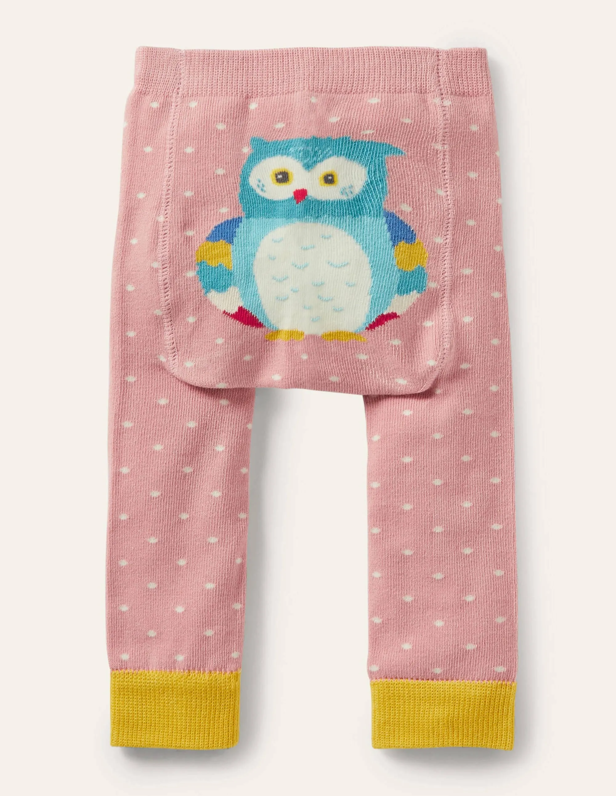 Knitted Leggings-Formica Pink Owl