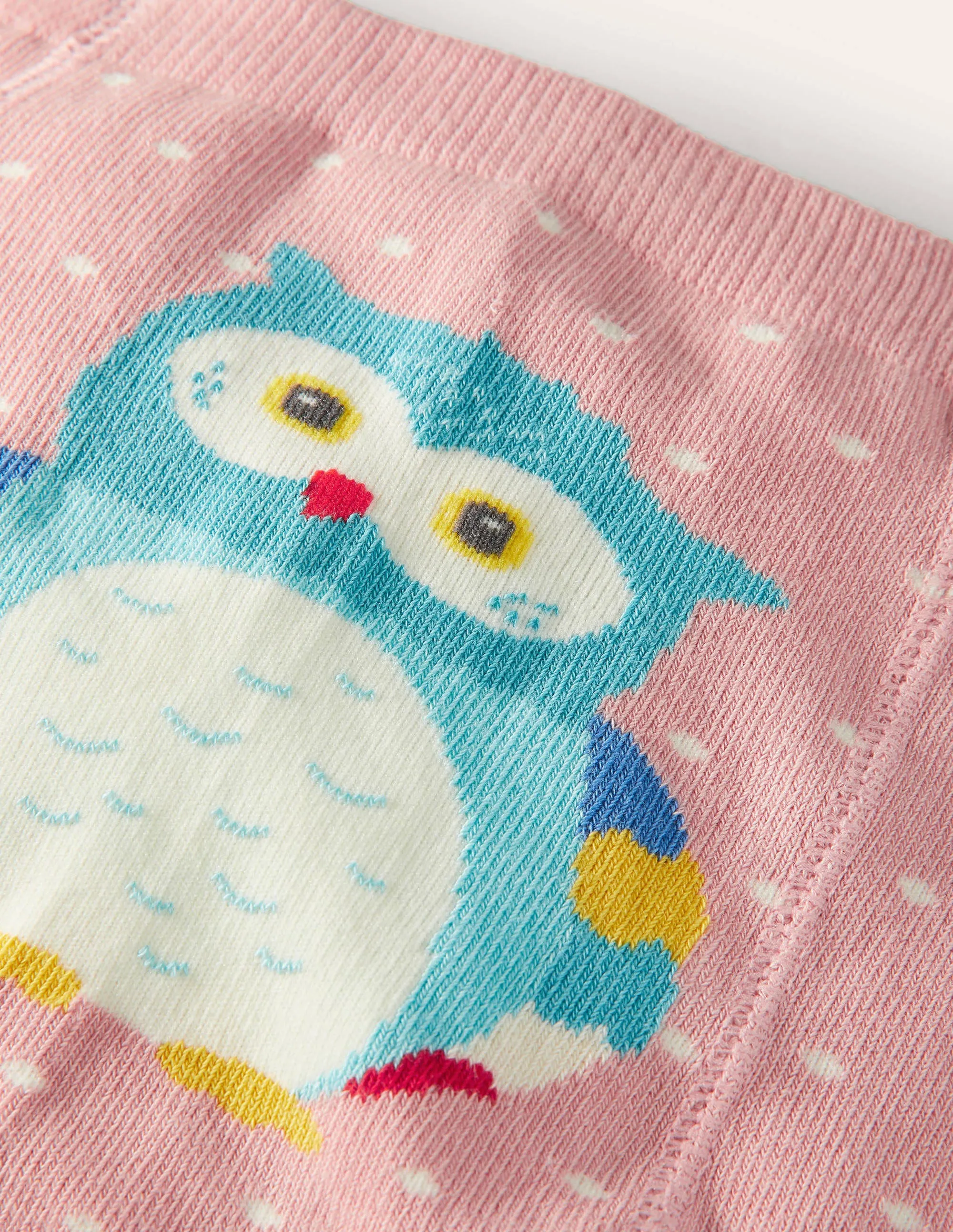 Knitted Leggings-Formica Pink Owl