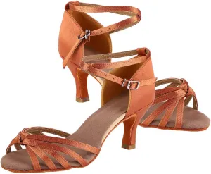Latin Dance Shoes, Soft Comfortable Ballroom Dance Shoes Non Slip Women Salsa Latin Dancing Practice Shoes with 7cm Heel