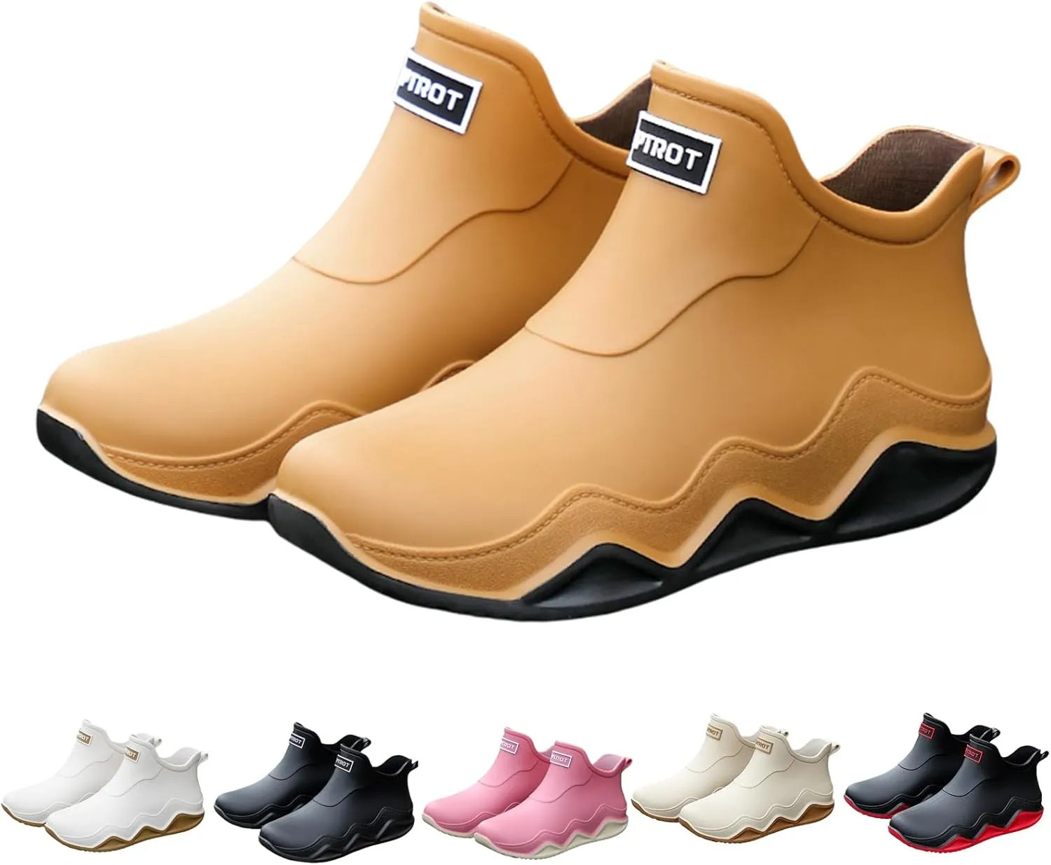 Men's and women's couple fashion rain boots, non-slip wear-resistant waterproof rain shoes for outdoor work fishing travel