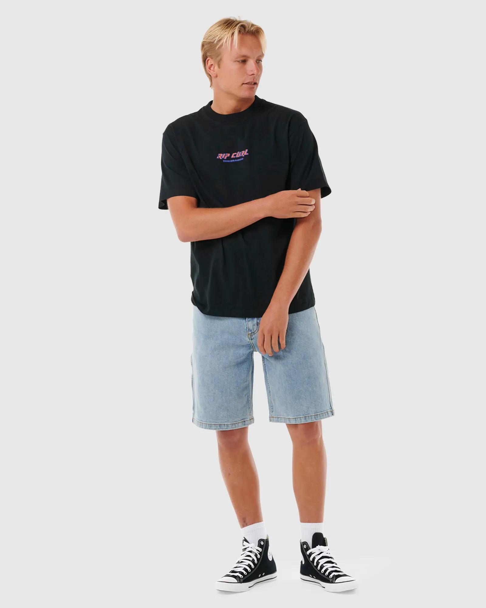 MENS DOSED DENIM WALK SHORTS