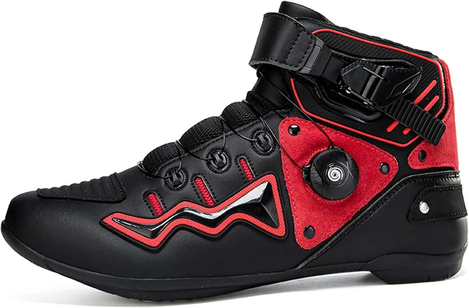 Mens Fashion Motorcycle/Motorbike Boots Crash Protection Stylish short Ankle Racing Adventure Off Road Touring Sports Safety Shoes Reinforced Street Riding Shoes Ankle Support, Anti-Slip Sole