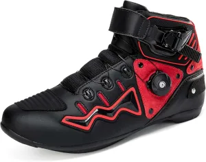 Mens Fashion Motorcycle/Motorbike Boots Crash Protection Stylish short Ankle Racing Adventure Off Road Touring Sports Safety Shoes Reinforced Street Riding Shoes Ankle Support, Anti-Slip Sole