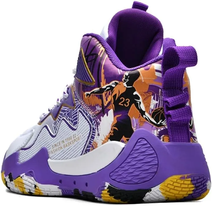 Men's High Top Basketball Shoes Fashion Running Sneakers Non Slip Training Athletic Shoes