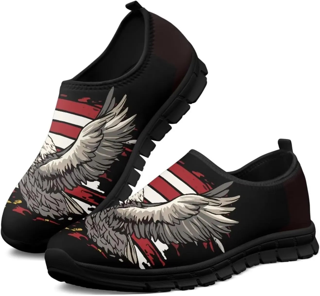 Men's Walking Shoes Lightweight Sneakers Walking Casual Comfortable Travel Shoes Black Sole