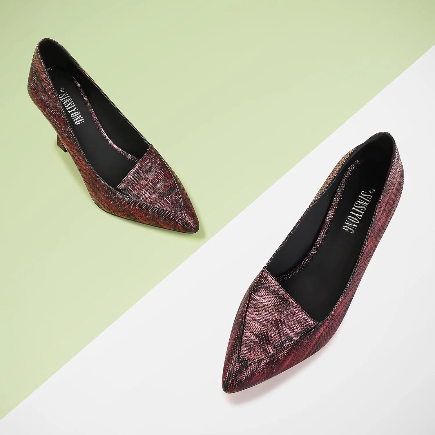 Multicolor High Heels for Women Pointed Toe Stiletto Heel Pumps Comfortable Dress Shoes