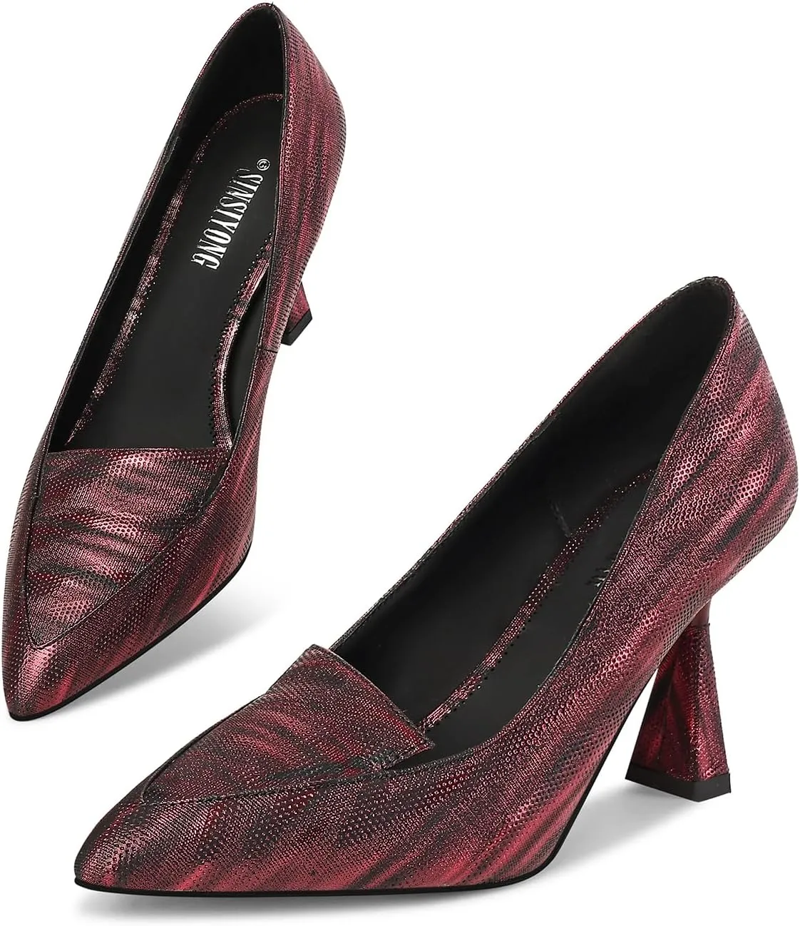 Multicolor High Heels for Women Pointed Toe Stiletto Heel Pumps Comfortable Dress Shoes