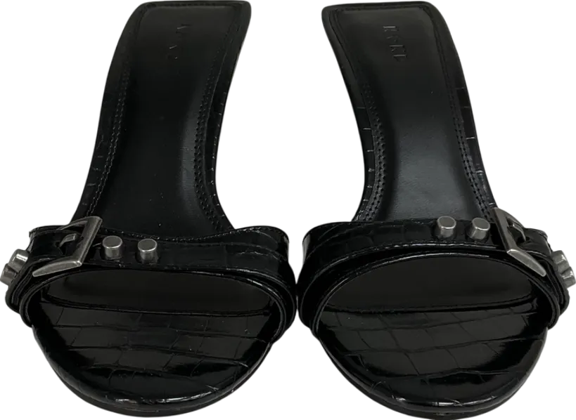 NA-KD Black Hardware Detailed Mules UK 4 EU 37 