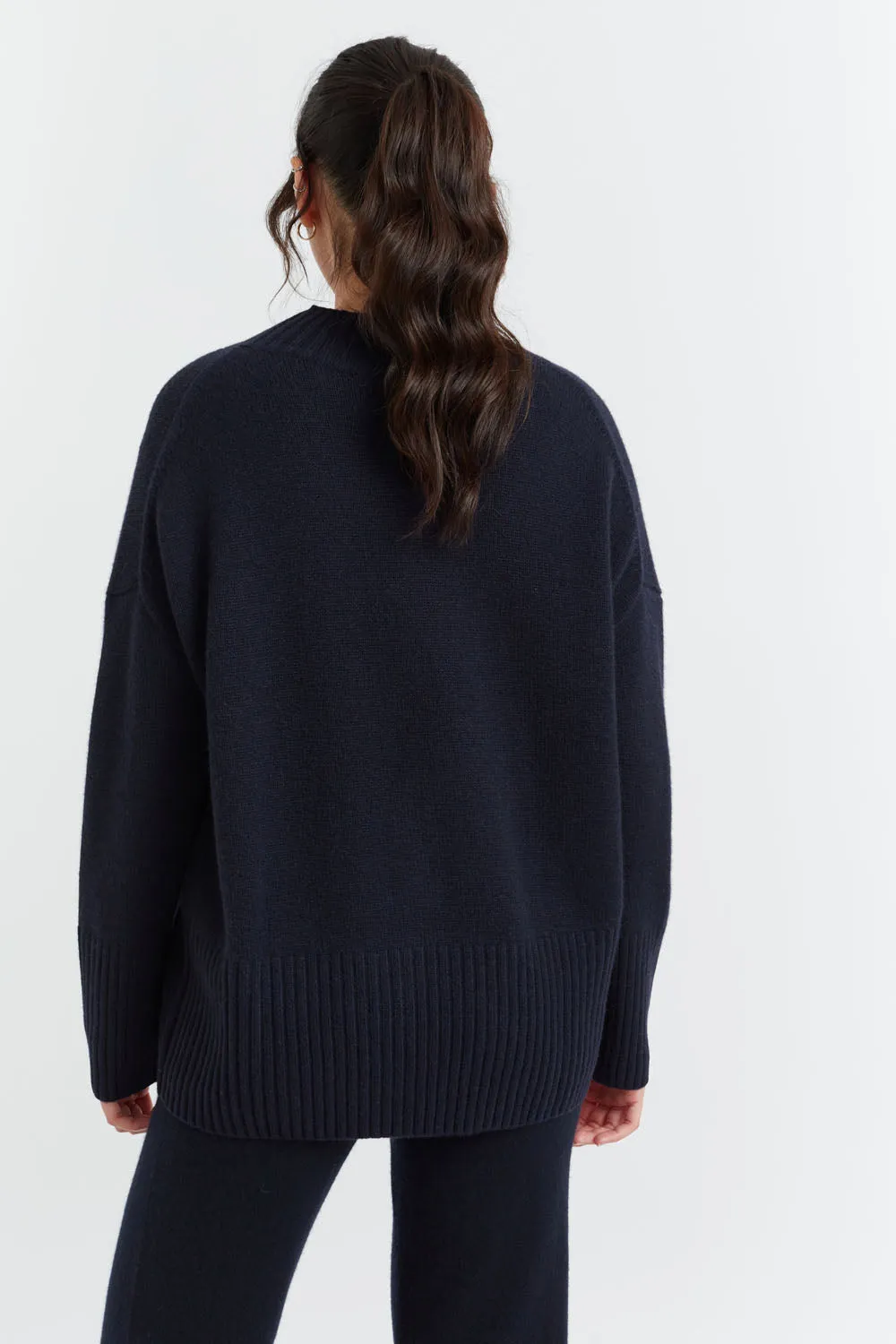 Navy Cashmere Comfort Sweater