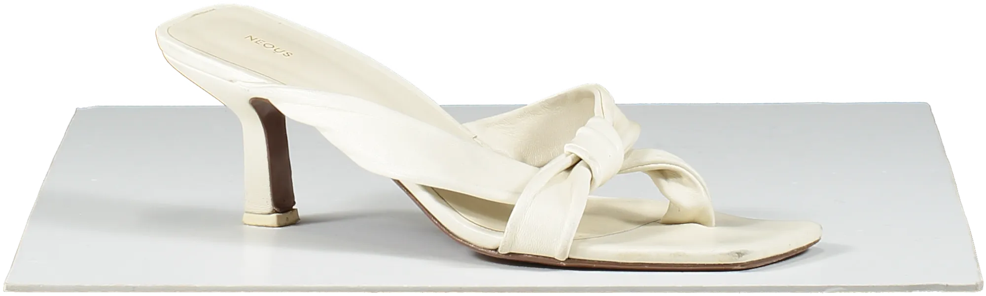 Neous Cream Dofida Knotted Leather Mules UK 7 EU 40 