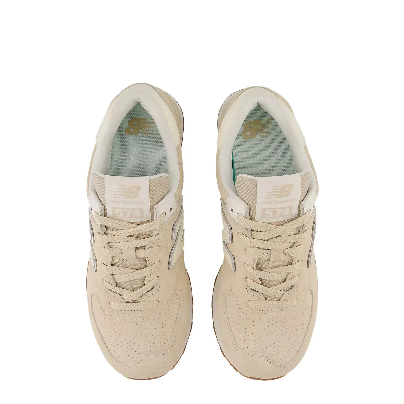New Balance Womens 574 Trainers Sandstone / Angora