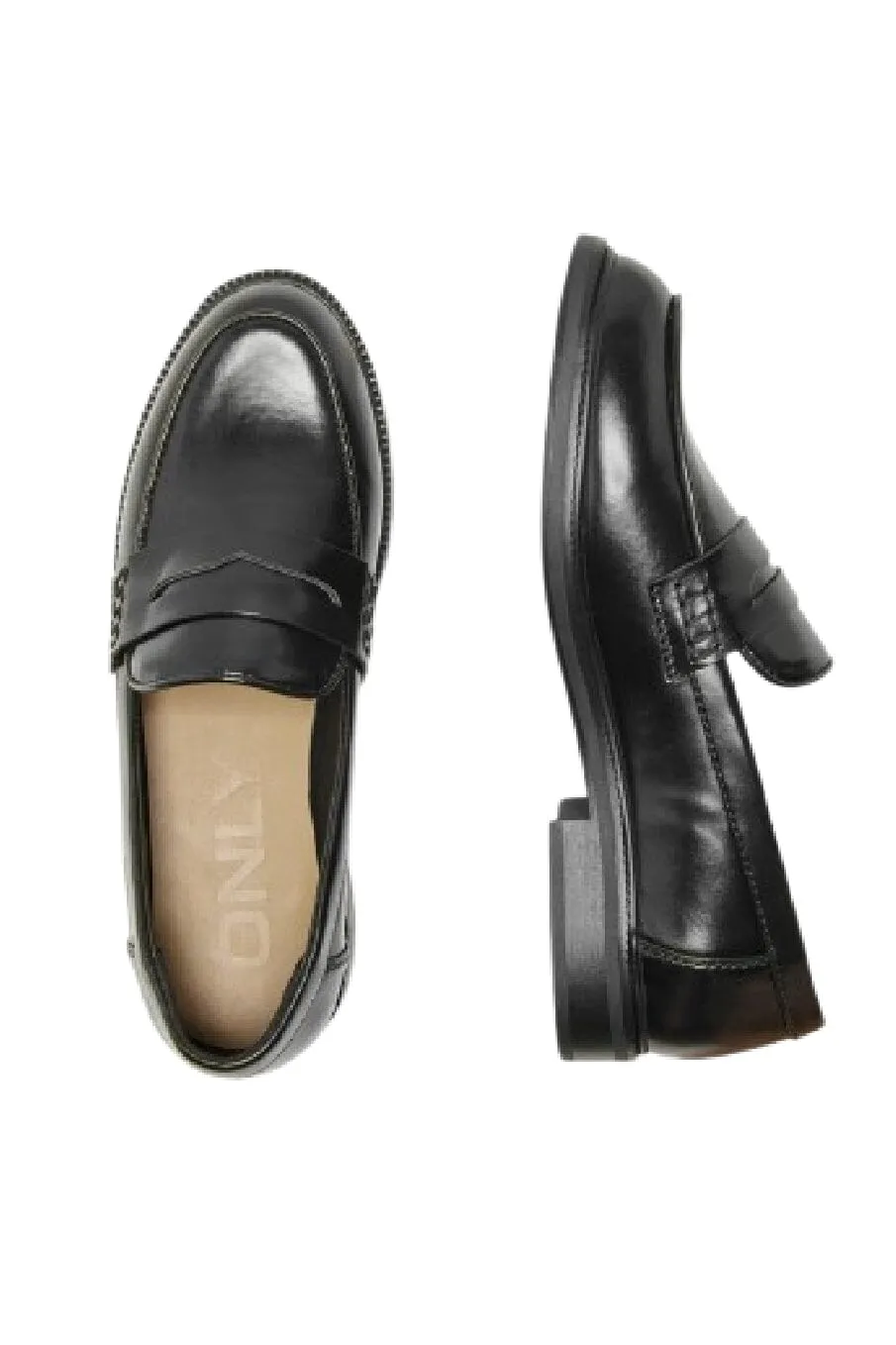 Only Shoes - Onllux-1 Pu Loafer - 4166586 Black