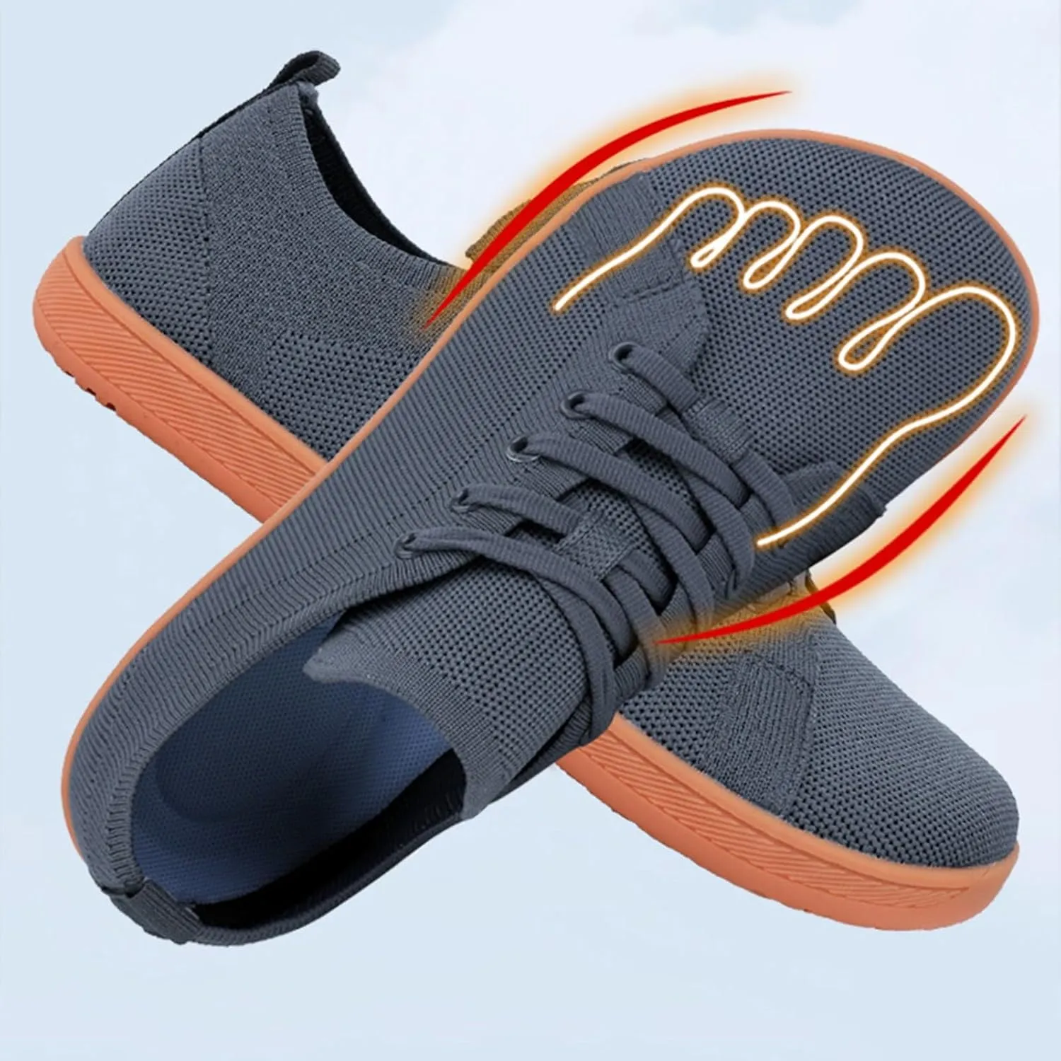 Orthopedic Shoes for Women Jazz Shoes Lace-up Sneakers Modern Dance Shoes Air Cushion Platform Walking Dance Shoes