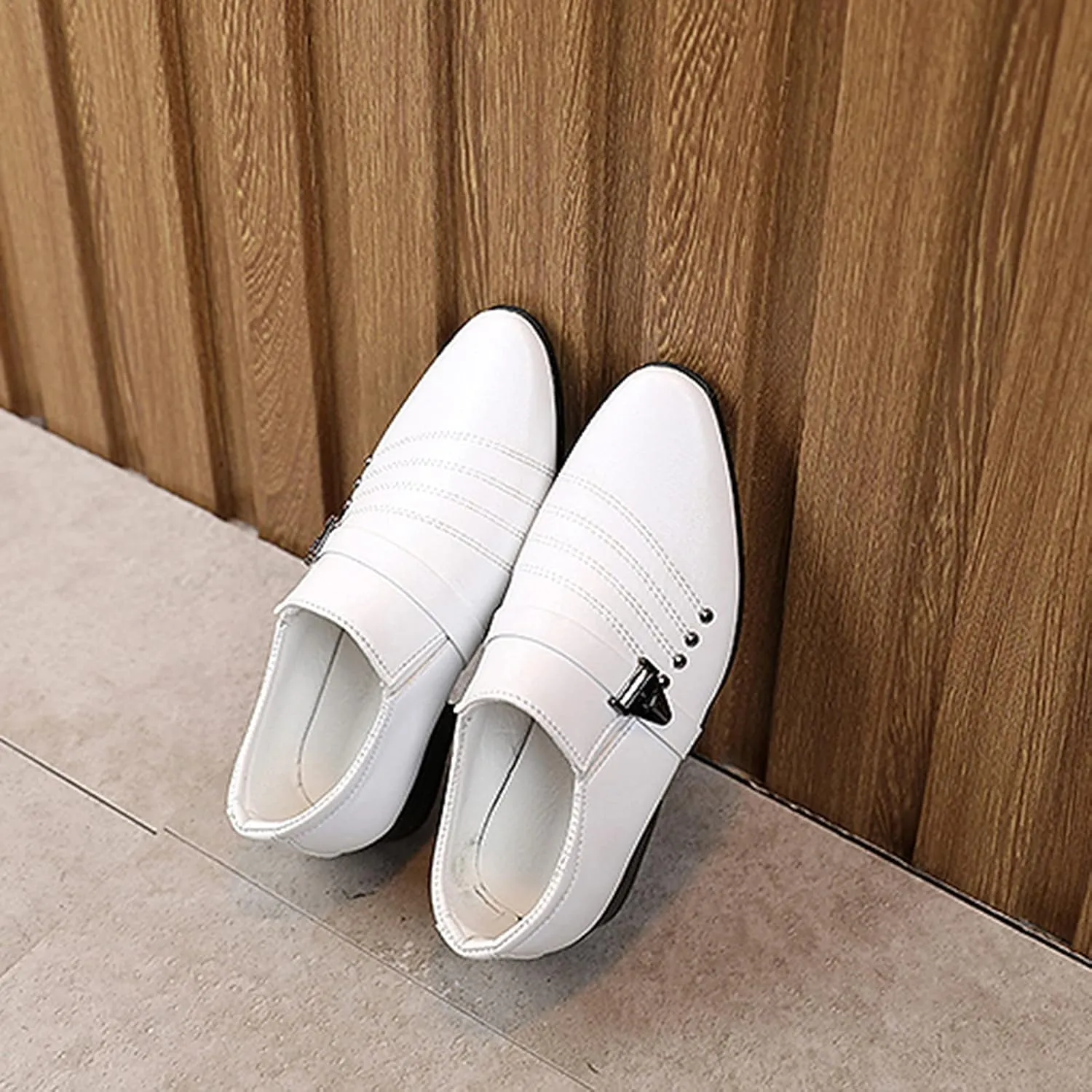 Pointed Toe Ankle Leather Sandals for Kids Baby Boys Girls Flat Non Slip Formal Shoes Fancy Comfy Loafers Sandals
