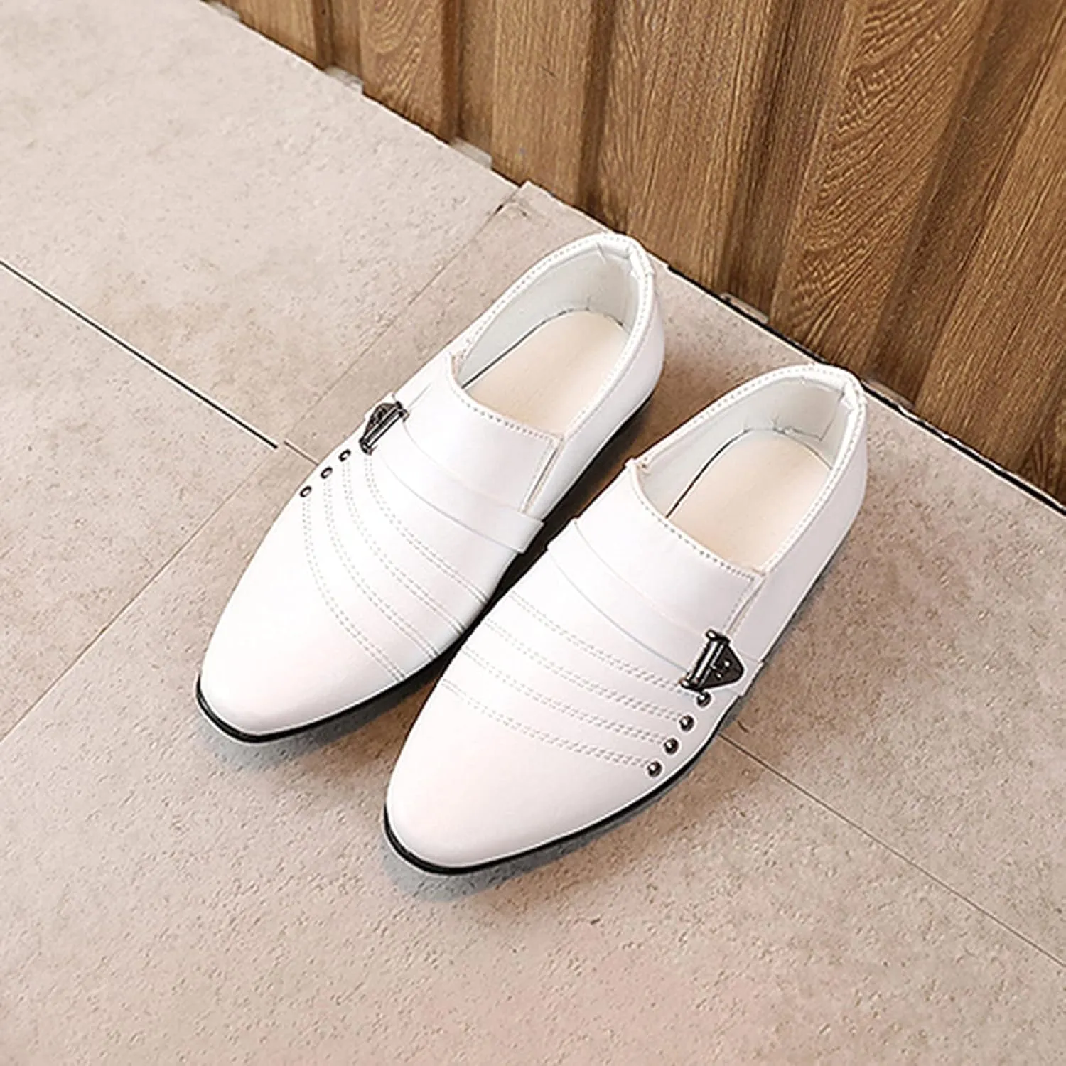 Pointed Toe Ankle Leather Sandals for Kids Baby Boys Girls Flat Non Slip Formal Shoes Fancy Comfy Loafers Sandals