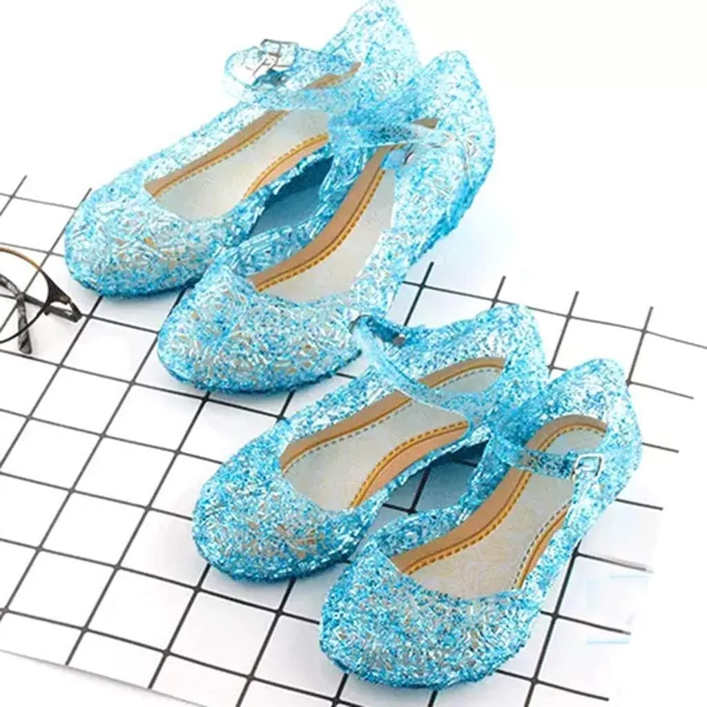 Princess Jelly Sandals for Girls Toddler Dress Up Shoes Cosplay Sandals Summer Cute Glitter Black School Shoes for Boys